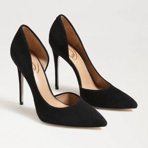 Sam Edelman Delores Pointed Toe Heel in Black Suede NIB